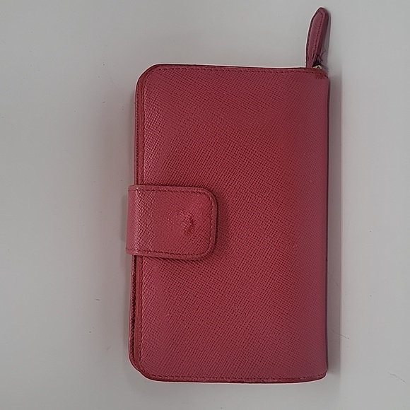 PRADA Saffiano Leather Red Wallet - Picture 2 of 6
